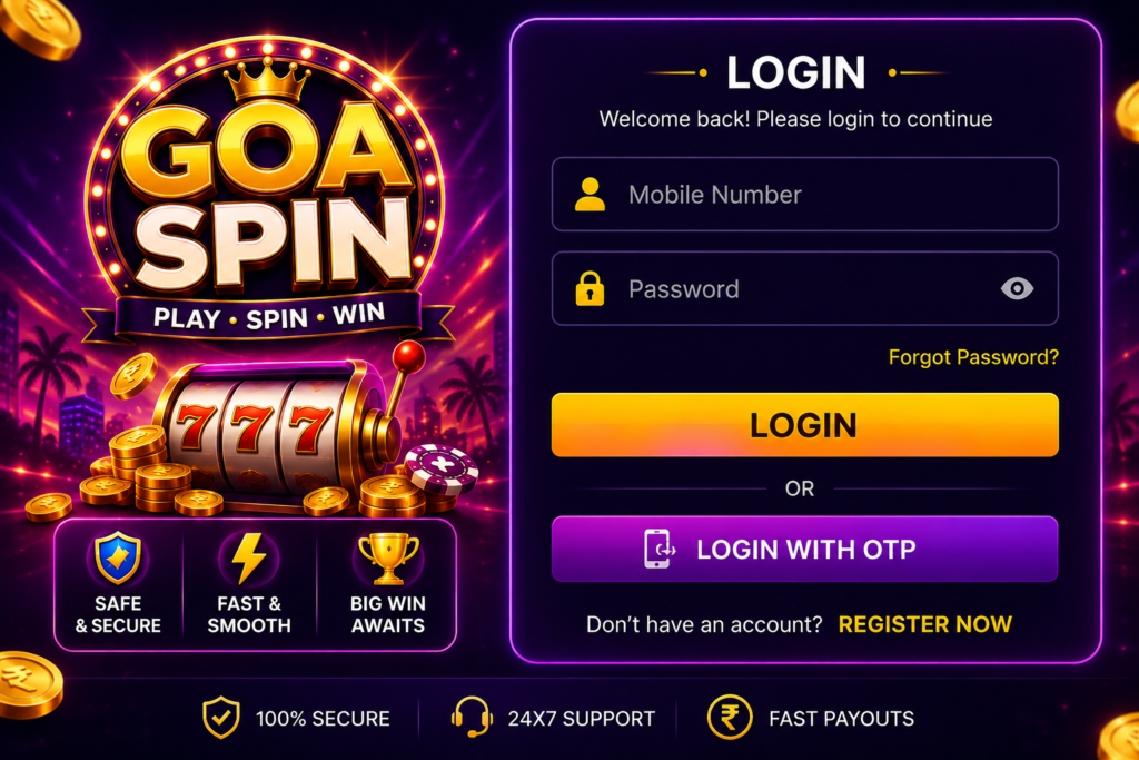 GOA SPIN ऐप 2026 – फीचर्स, डाउनलोड, अकाउंट और जिम्मेदार गेमिंग - diwastore.com GOA SPIN ऐप 2026 – फीचर्स, डाउनलोड, अकाउंट और जिम्मेदार गेमिंग - diwastore.com