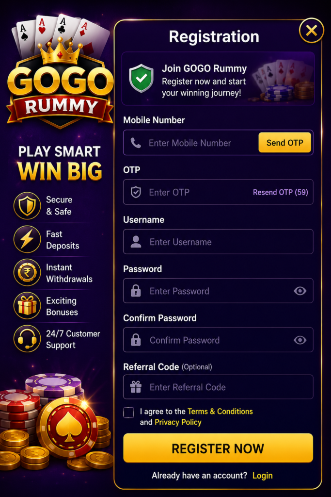 GOGO Rummy App 2026 – Features, Login, Deposits & Withdrawals - diwastore.com