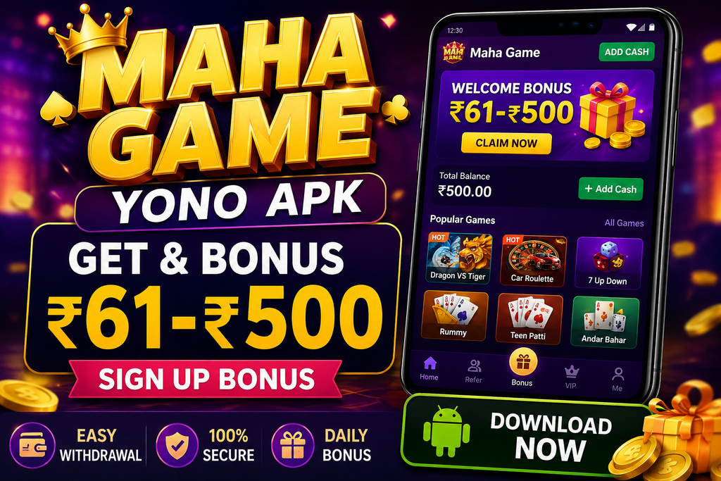 Maha Game Download (Yono Apk) | Get & Bonus ₹61-500
